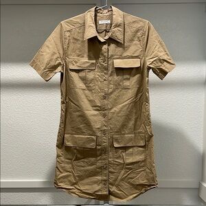 Equipment Tan Shirt Dress
